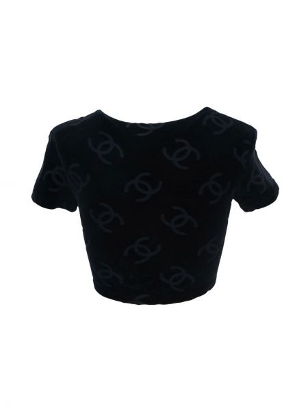 Top mit print Chanel Pre-owned schwarz