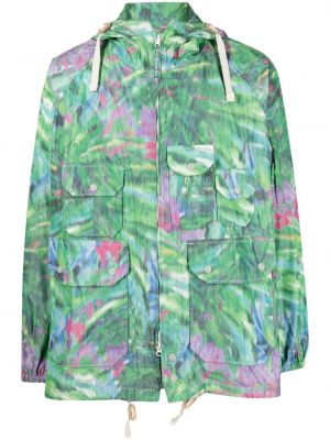 Absztrakt mintás dzseki nyomtatás Engineered Garments zöld