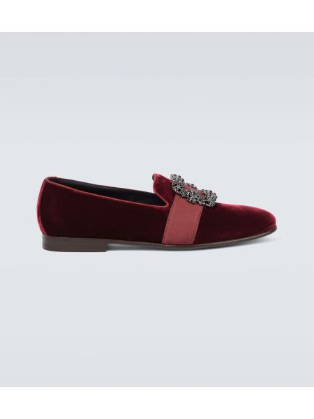 Fløyel loafers Manolo Blahnik brun