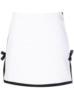 Přiléhavé mini sukně s mašlí na zip Msgm - bílá