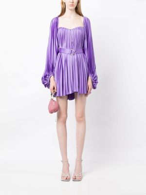 Sukienka koktajlowa plisowana Acler fioletowa