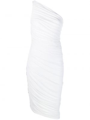 Drapované koktejlové šaty Norma Kamali bílé