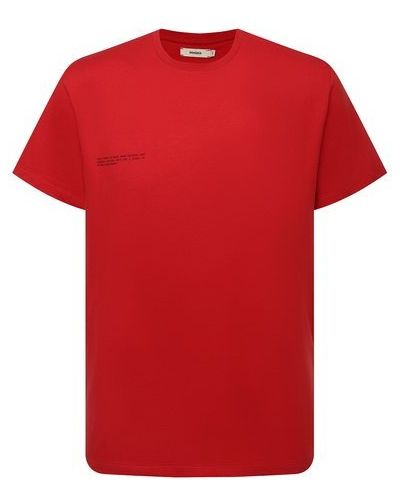 Хлопковая футболка Pangaia, красная