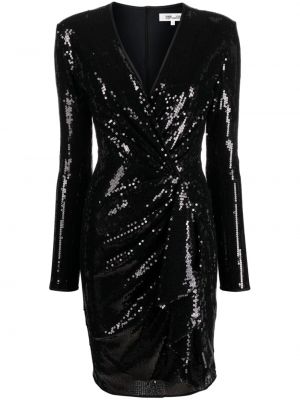 Koktel haljina sa šljokicama Dvf Diane Von Furstenberg crna