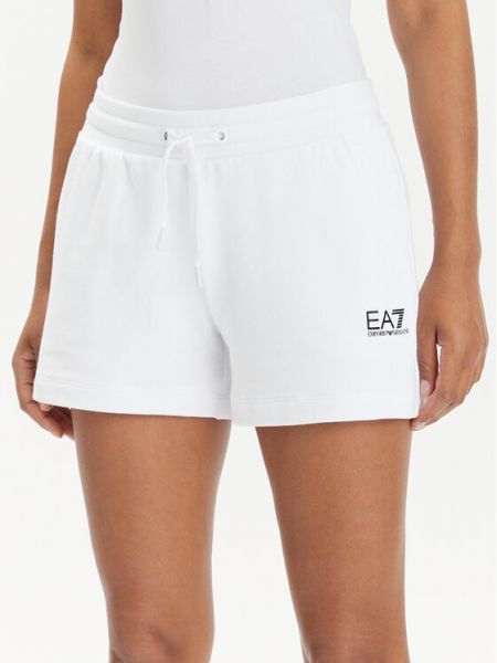 Pantaloncini sportivi Ea7 Emporio Armani bianco
