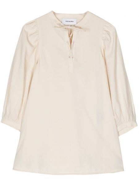 Копринена блуза Yves Salomon бяло