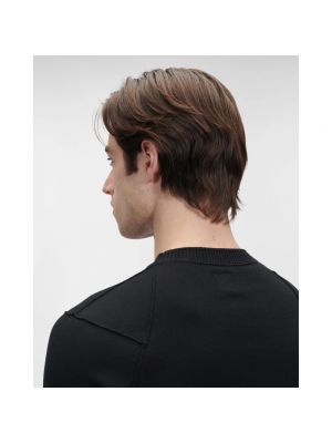 Jersey de algodón de tela jersey de cuello redondo C.p. Company negro