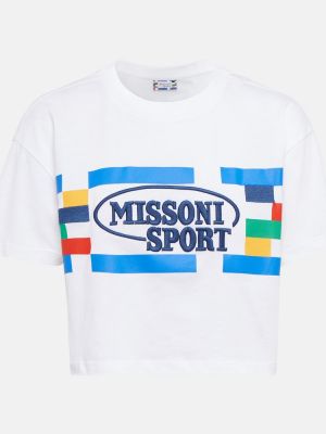 Majica z vezenjem Missoni bela
