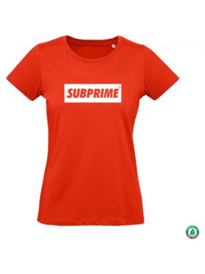 Czerwona koszulka z krótkim rękawem Subprime