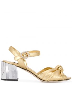 Сандалии Dolce & Gabbana, золотые