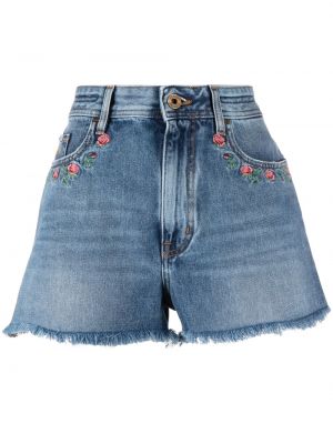 Kvetinové džínsové šortky Jacob Cohen modrá
