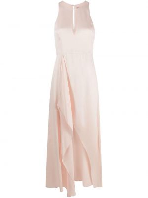 Σατέν μάξι φόρεμα Twinset ροζ