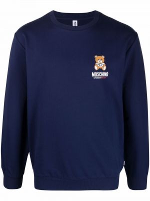 Trykt sweatshirt Moschino blå