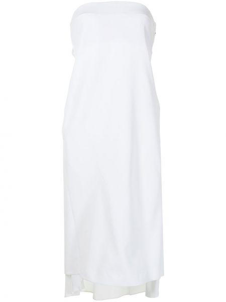 Vestido de cóctel con lazo con escote pronunciado Nº21 blanco