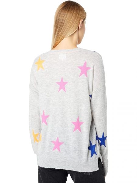 Кашемировый шерстяной свитер со звездочками Sundry серый