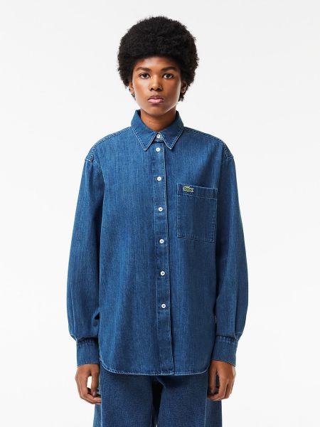 Camisa manga larga oversized Lacoste azul