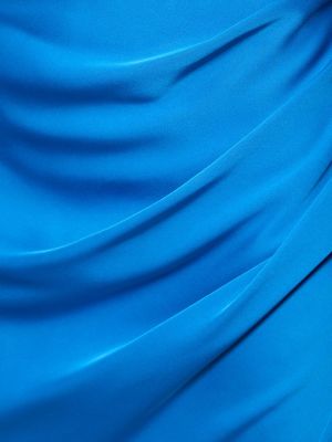 Drapované dlouhé šaty Patbo modré