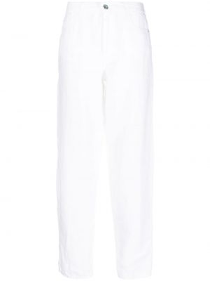 Pantaloni cu picior drept Emporio Armani - alb