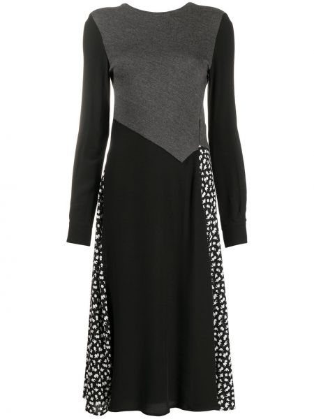 Vestido midi de punto Mcq Swallow negro