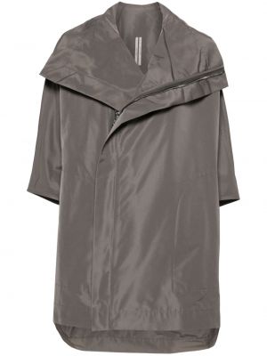 Kabát na zip Rick Owens šedý