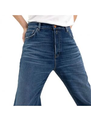 High waist straight jeans ausgestellt Replay blau
