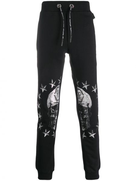 Pantalones de chándal de estrellas Philipp Plein negro