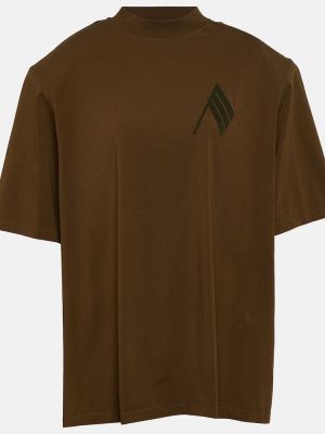 Bavlnené tričko The Attico hnedá