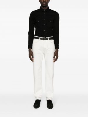 Bavlněná džínová košile Tom Ford černá