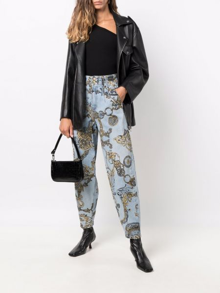 Vaqueros skinny con estampado con estampado abstracto Versace Jeans Couture