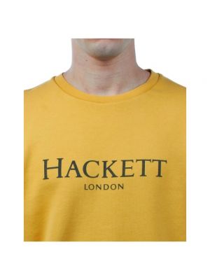 Sudadera de algodón Hackett amarillo