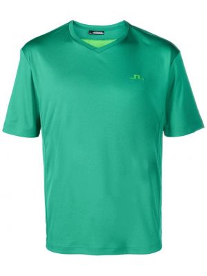Тениска с принт от джърси J.lindeberg зелено