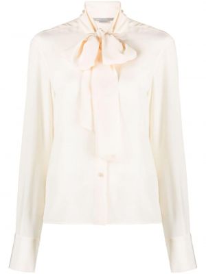 Копринена риза с панделка Stella Mccartney бяло