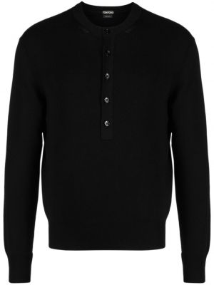 Копринен пуловер Tom Ford черно