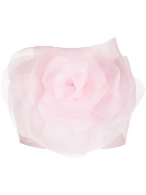 Květinový tank top Cynthia Rowley růžový