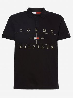 Polo majica Tommy Hilfiger crna