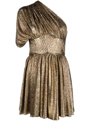 Koktejl obleka s cekini Rhea Costa zlata