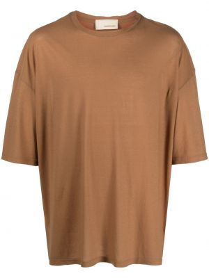 Bavlněné tričko Costumein hnědé