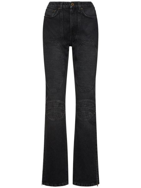 Højtaljede straight jeans Jean Paul Gaultier sort