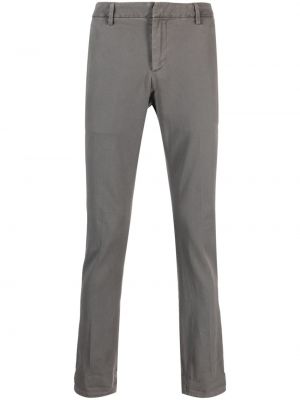 Pantaloni dritti di cotone Dondup grigio