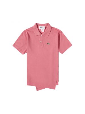 Рубашка-поло с короткими рукавами Comme des Garçons SHIRT x Lacoste розовая