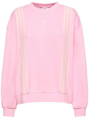 Csíkos melegítő felső Adidas Originals rózsaszín