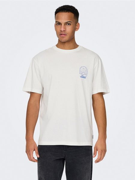 Camiseta con estampado Only & Sons blanco