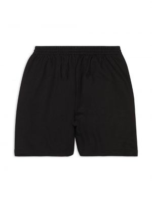 Shorts de sport brodeés Balenciaga noir