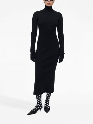 Midi šaty Marc Jacobs černé