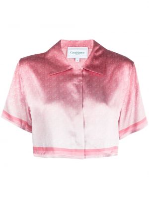 Μεταξωτό πουκάμισο Casablanca ροζ