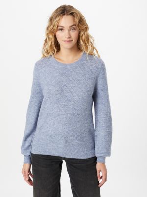 Пуловер Nümph синьо