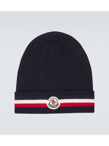 Uld hue Moncler blå