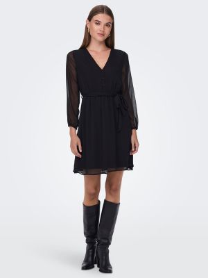 Mini vestido con lazo Only negro