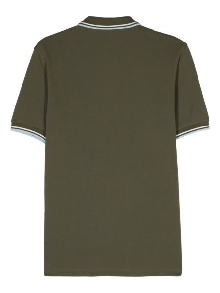 Medvilninis siuvinėtas polo marškinėliai Fred Perry žalia