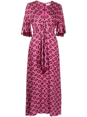 Sukienka długa z printem Sachin & Babi, różowy